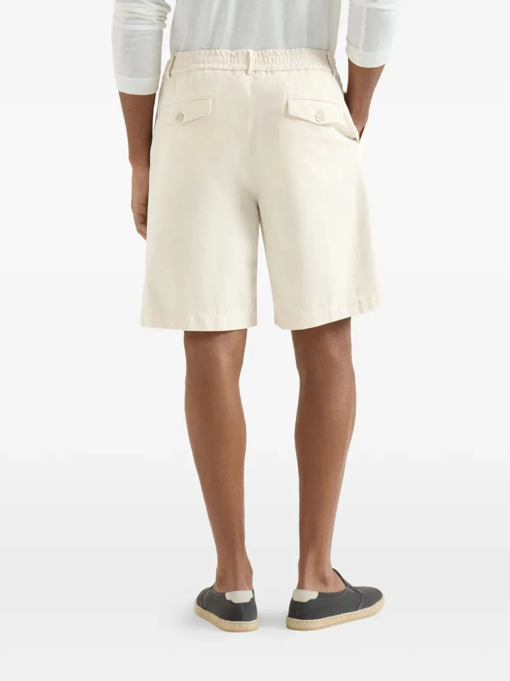 Brunello Cucinelli Men's Cotton Linen Bermuda Shorts - Image 5