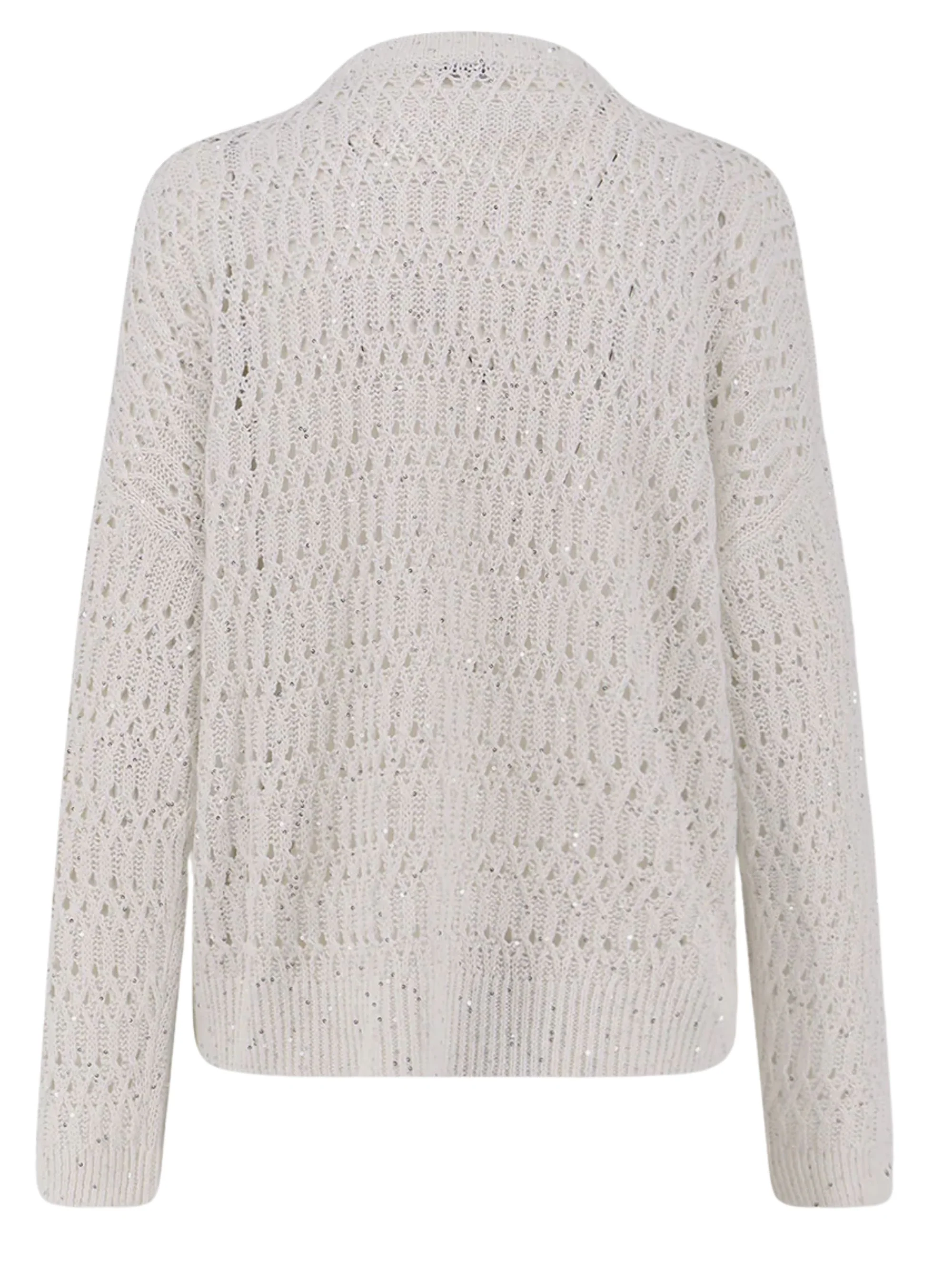Brunello Cucinelli Sequin-embellished Crochet-knit Linen-blend Sweater - Image 2