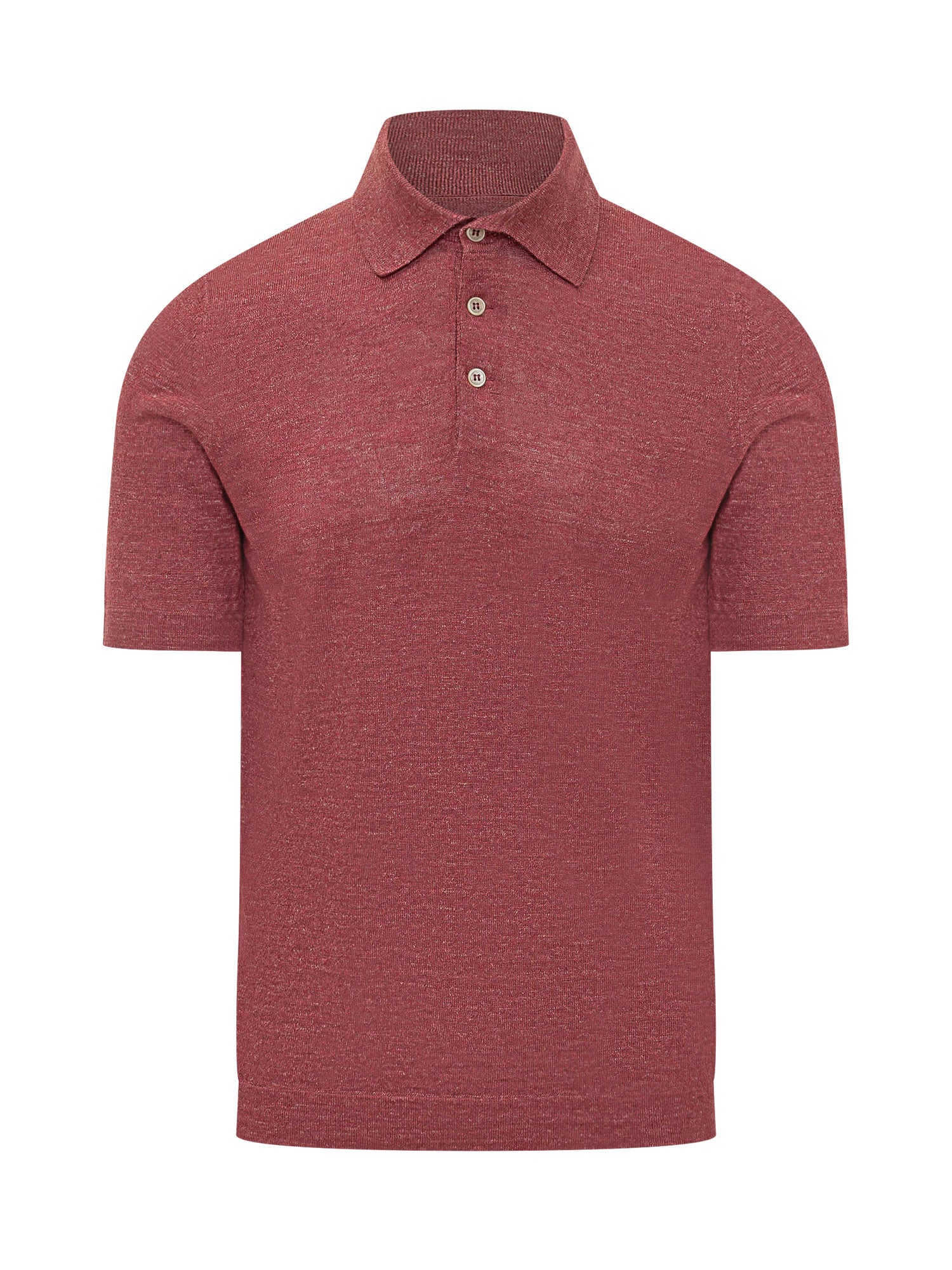 Brunello Cucinelli Short Sleeve Polo with Collar and Buttons