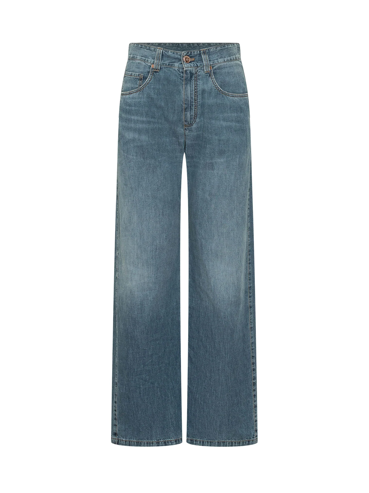 Brunello Cucinelli Straight Leg Vintage Denim Jeans