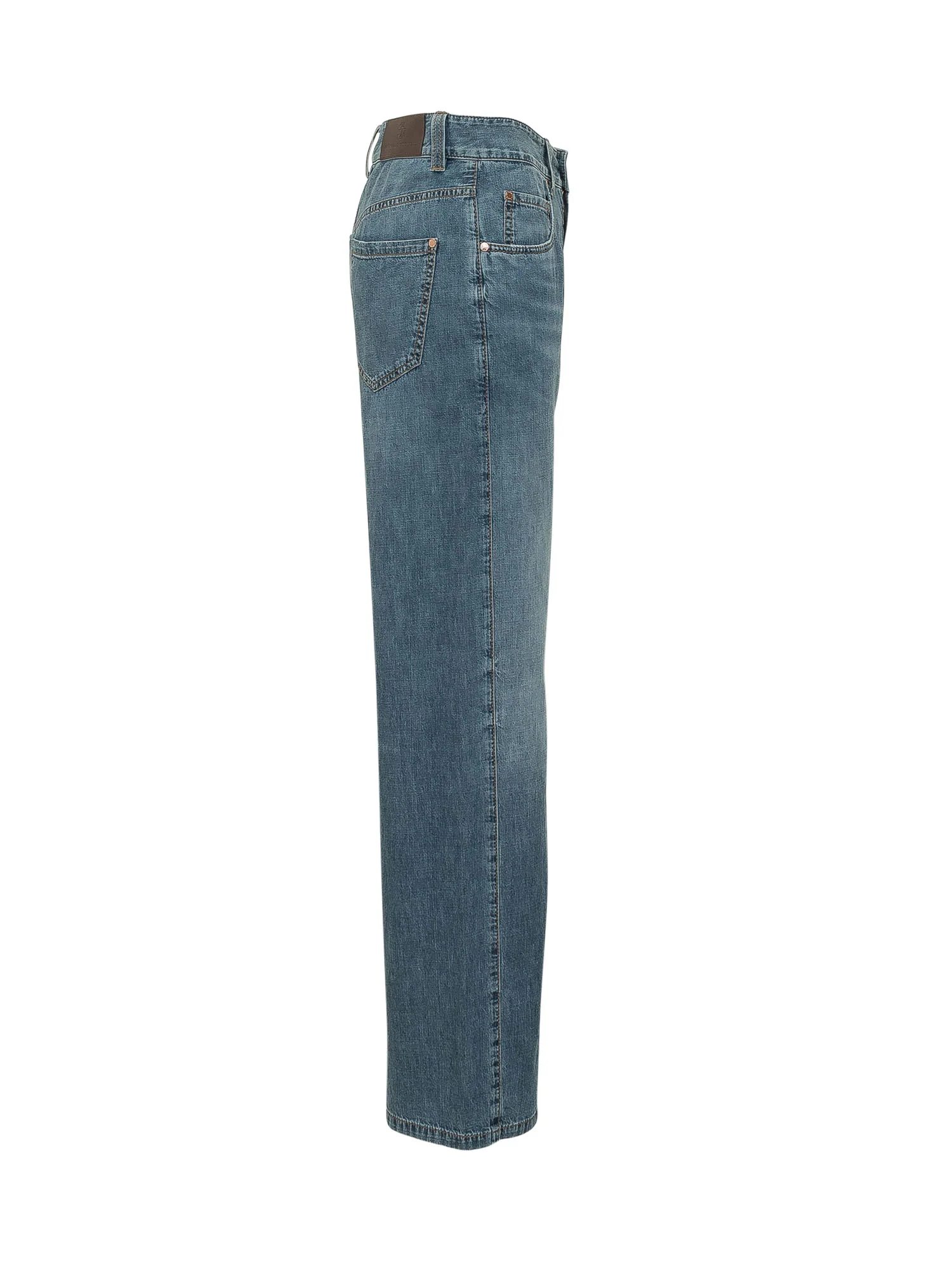 Brunello Cucinelli Straight Leg Vintage Denim Jeans - Image 3