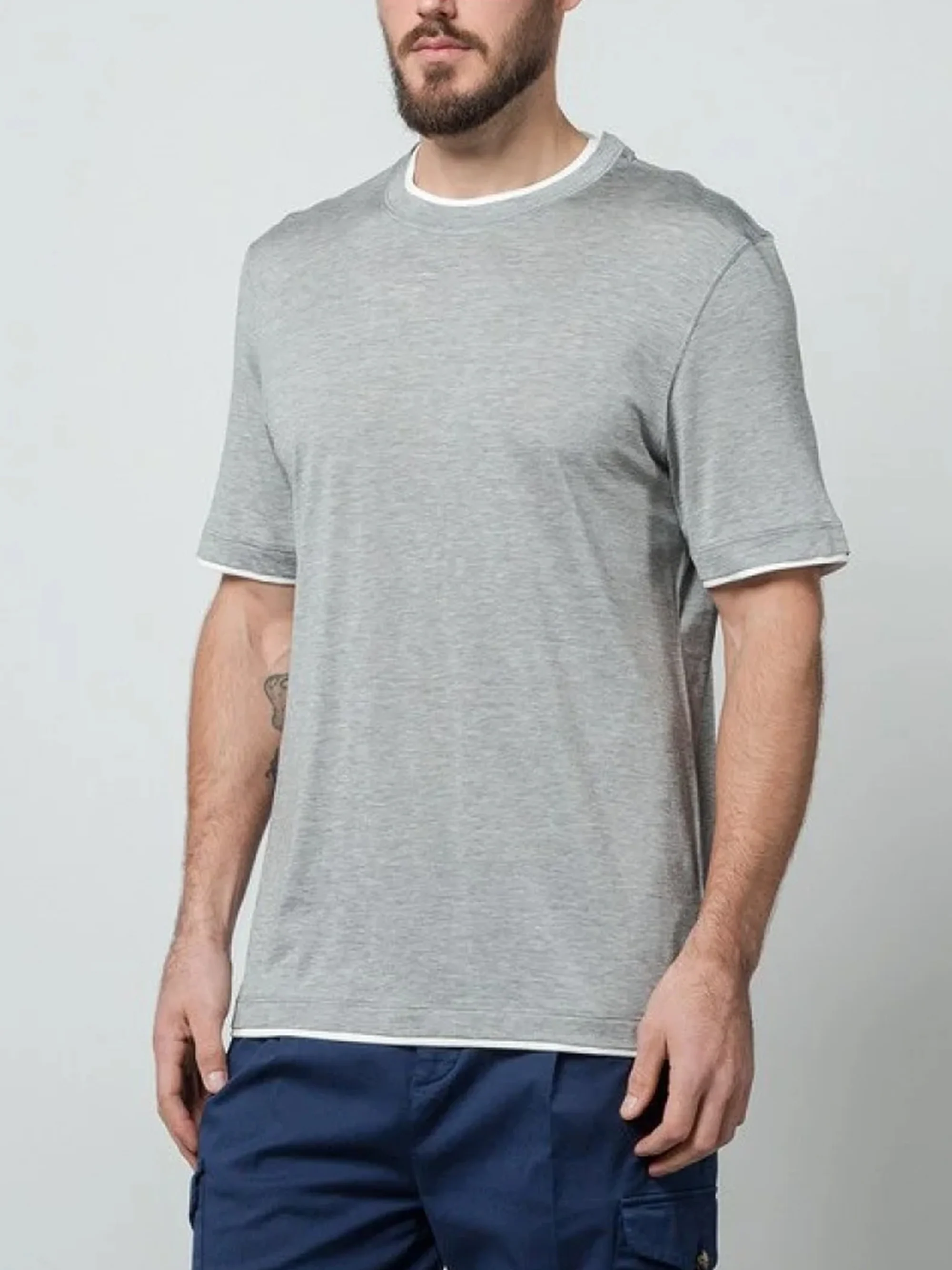 Brunello Cucinelli T-shirt with Faux-layering for Man - Image 2