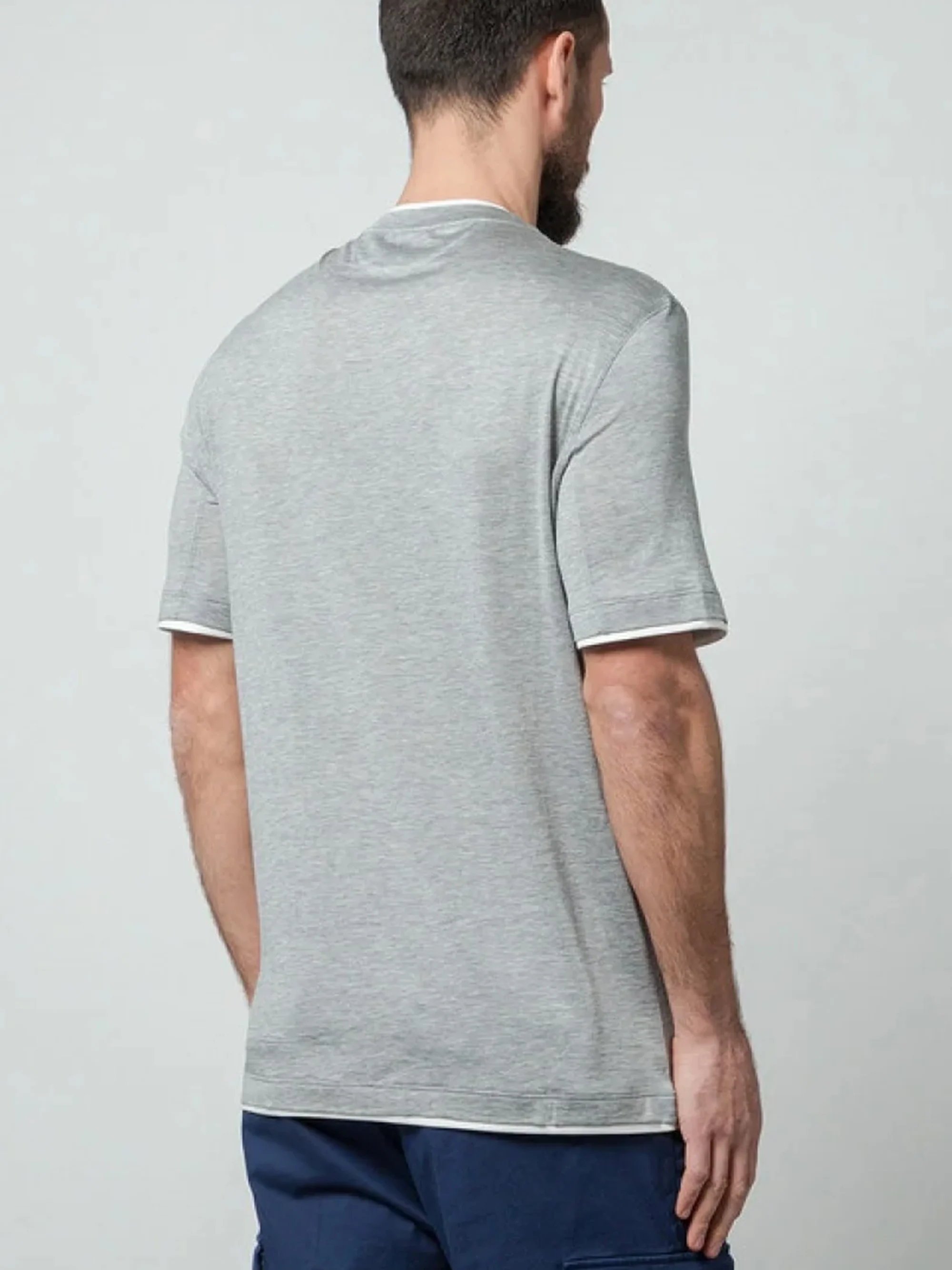 Brunello Cucinelli T-shirt with Faux-layering for Man - Image 3