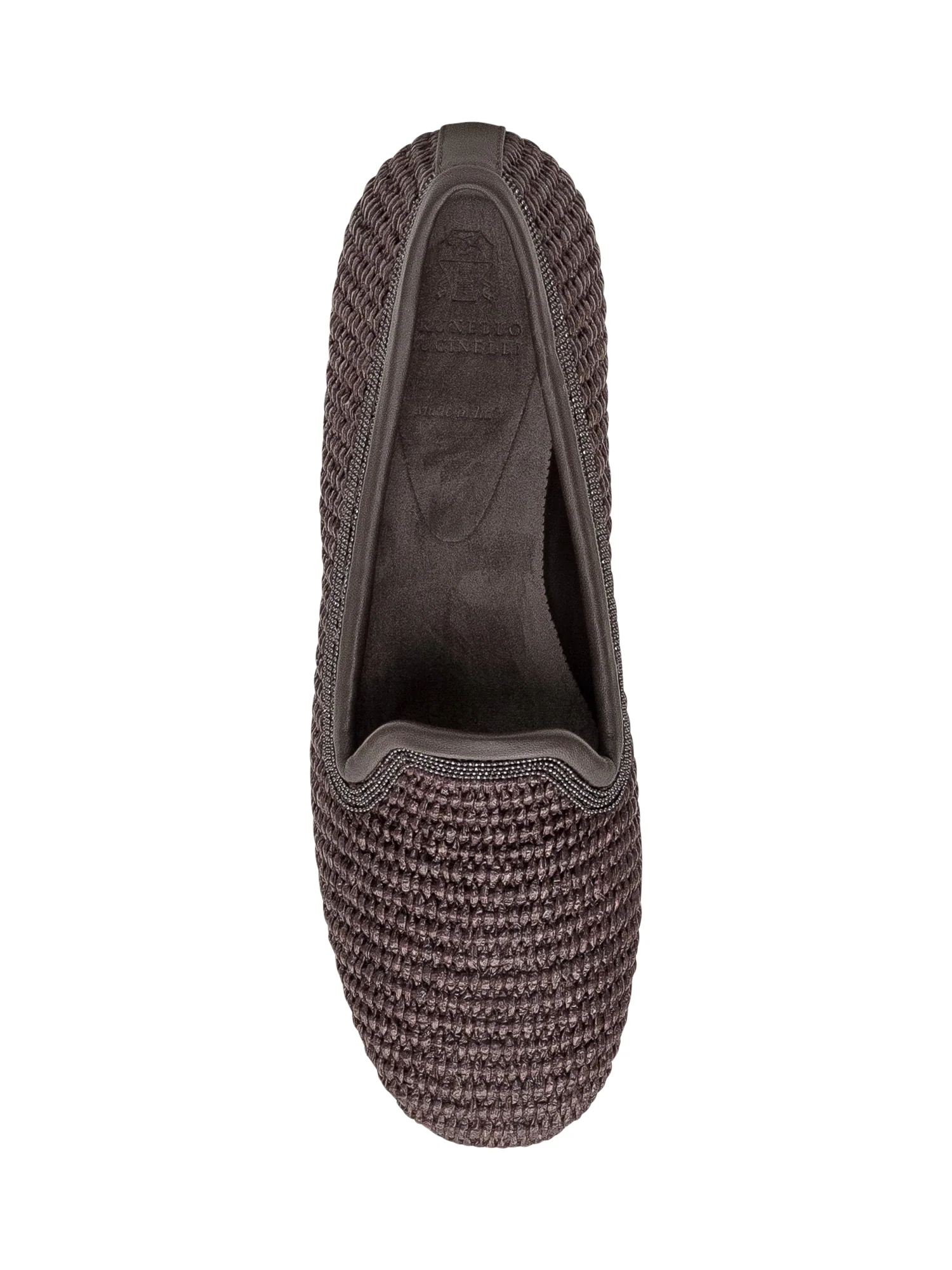 Brunello Cucinelli Woven Leather Moccasin Flats - Image 4