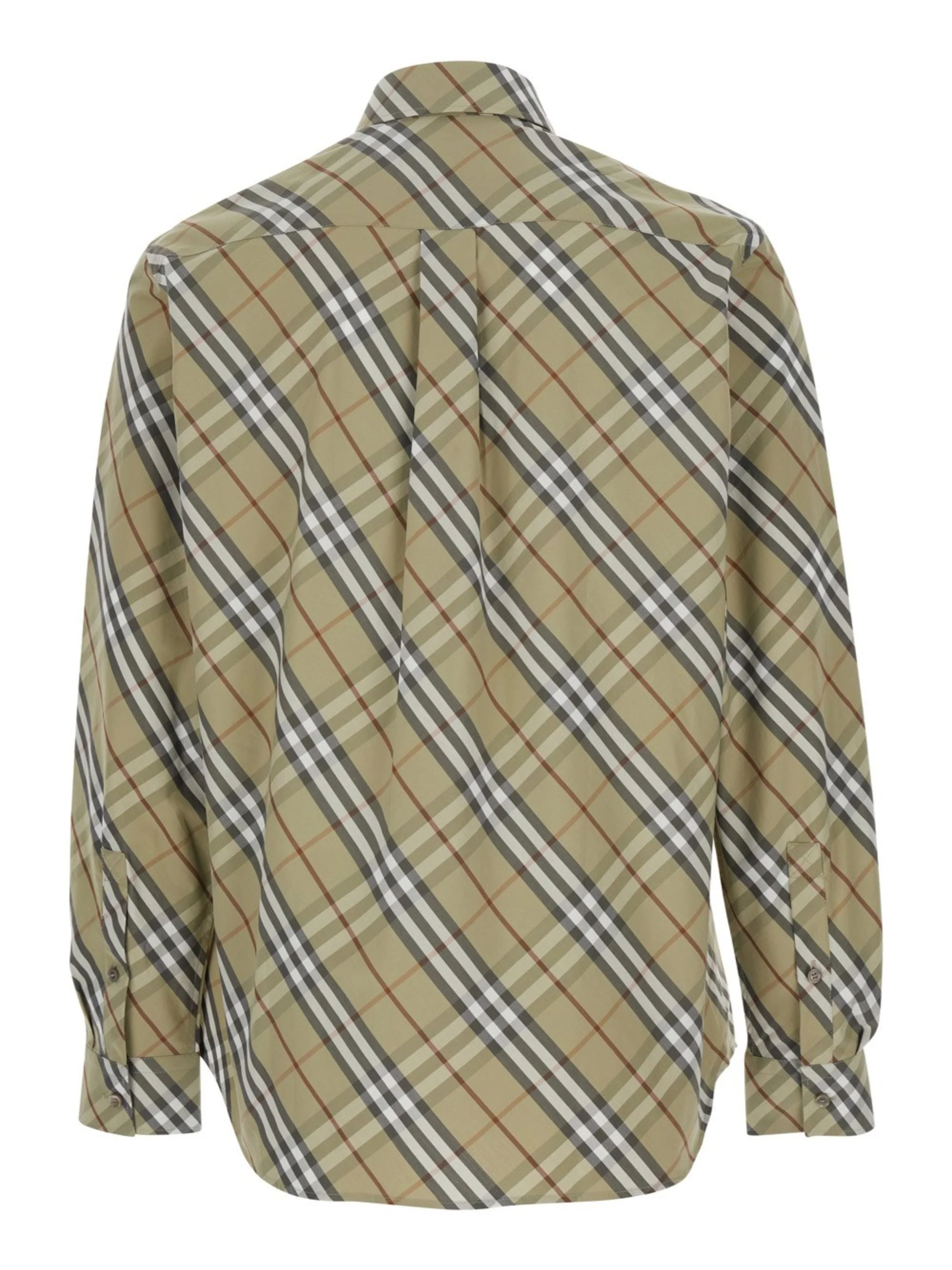 Burberry Baumwollhemd Mit Spitzem Kragen Und Allover-Karomuster Für Herren - Image 2