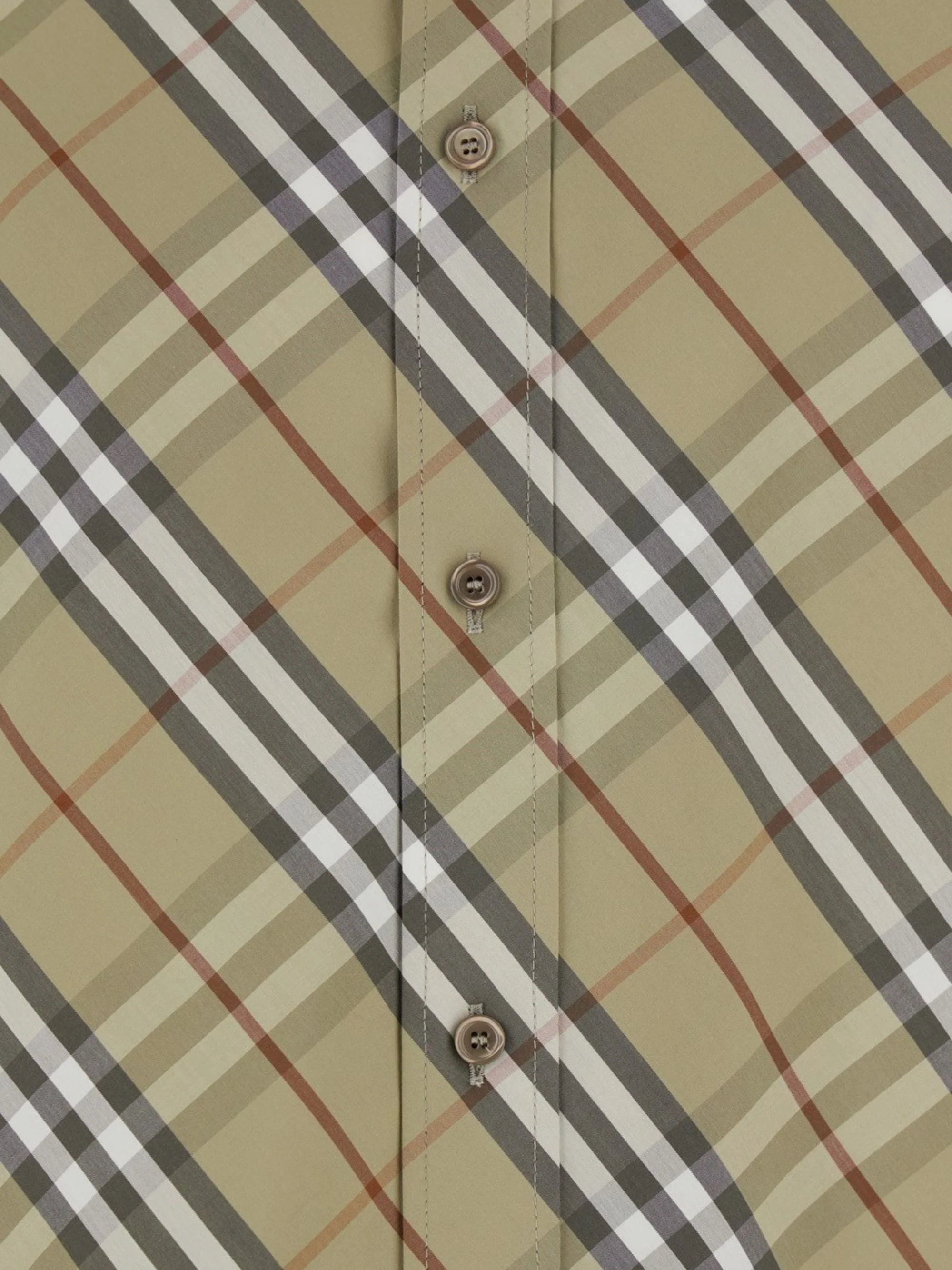 Burberry Baumwollhemd Mit Spitzem Kragen Und Allover-Karomuster Für Herren - Image 3