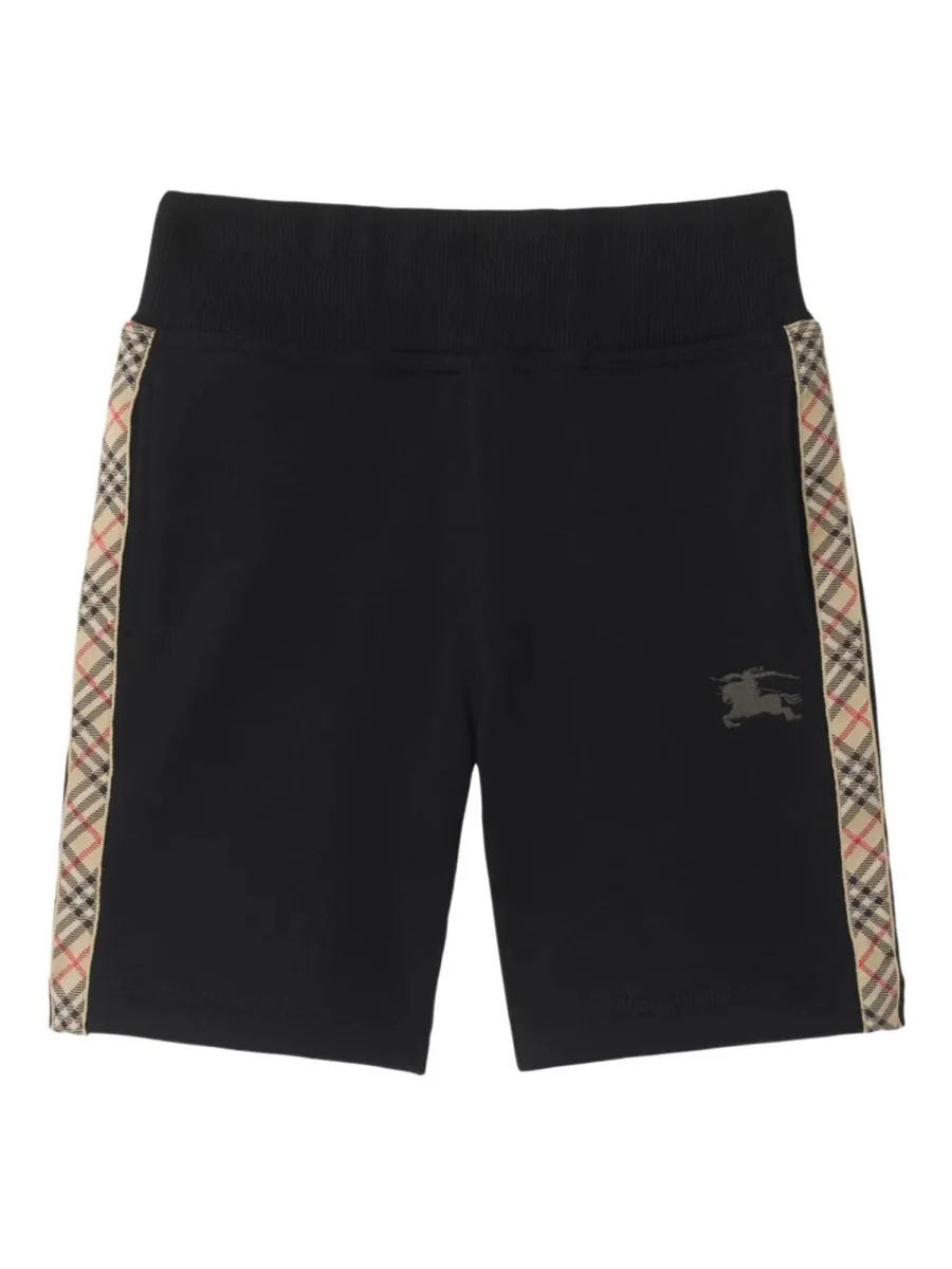 BURBERRY Boys' Benny Check Trim Cotton Shorts - Little Kid