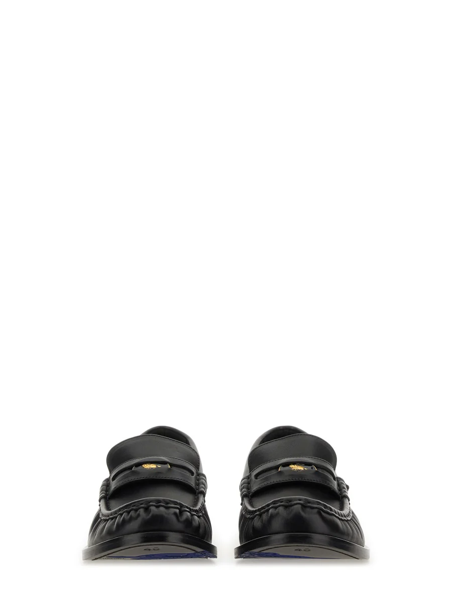 BURBERRY Cadet Grained Calf Leather Penny Loafers - Image 4