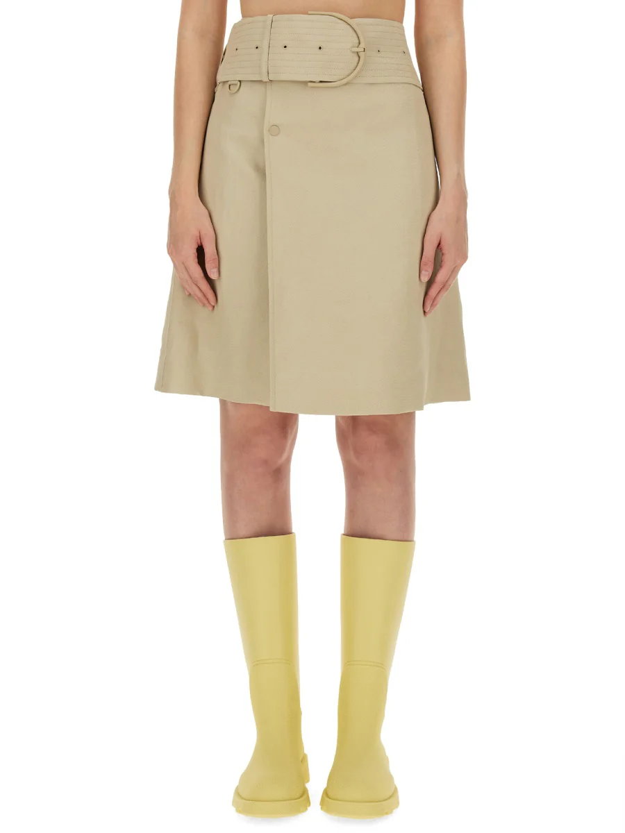BURBERRY Canvas Trench Skirt