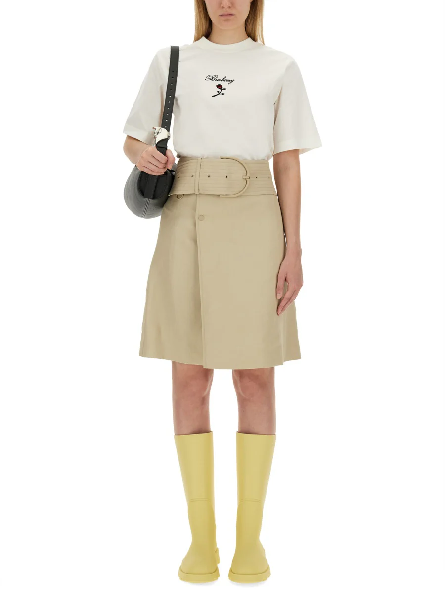 BURBERRY Canvas Trench Skirt - Image 2
