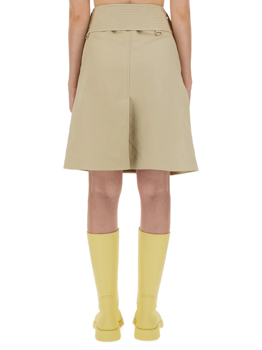 BURBERRY Canvas Trench Skirt - Image 3