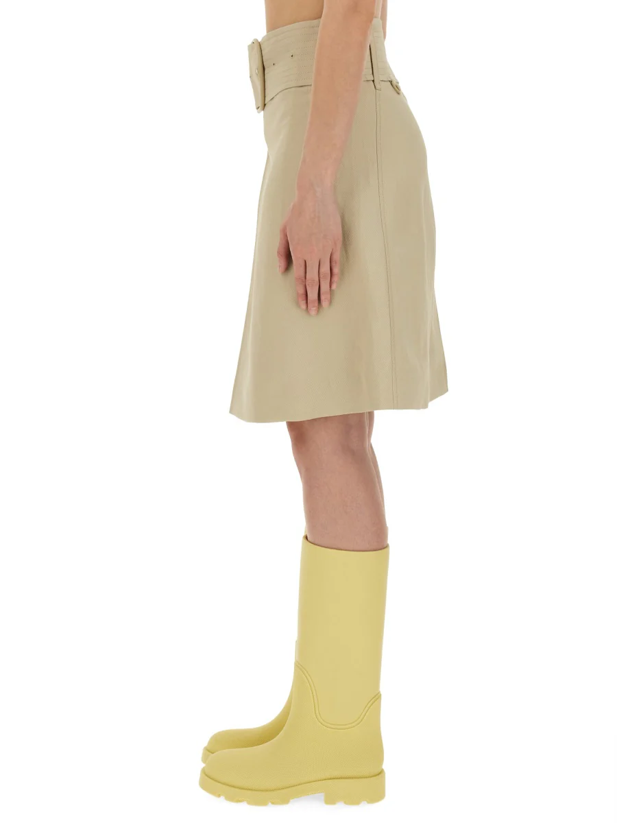 BURBERRY Canvas Trench Skirt - Image 4