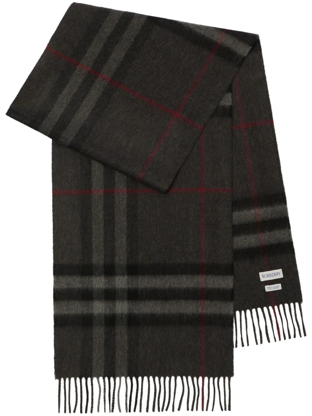 BURBERRY Check Cashmere Scarf - Image 7