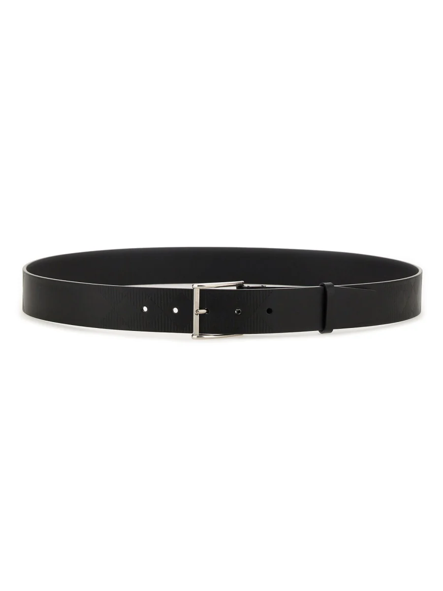 BURBERRY Check Leather Belt - Image 4