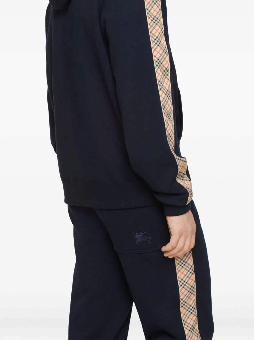 Burberry Check Motif Cotton Hoodie - Image 3