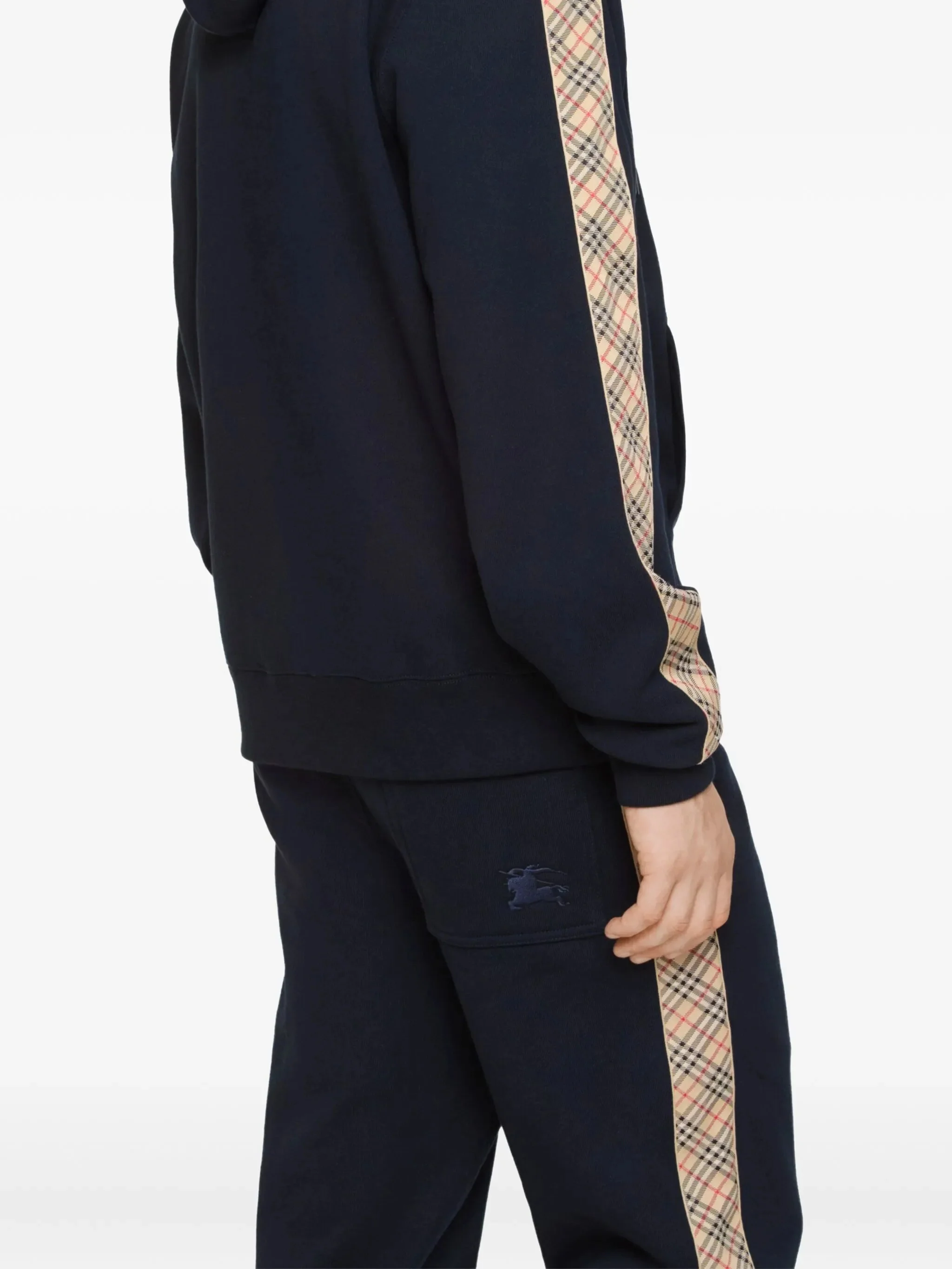 Burberry Check Motif Cotton Hoodie - Image 5
