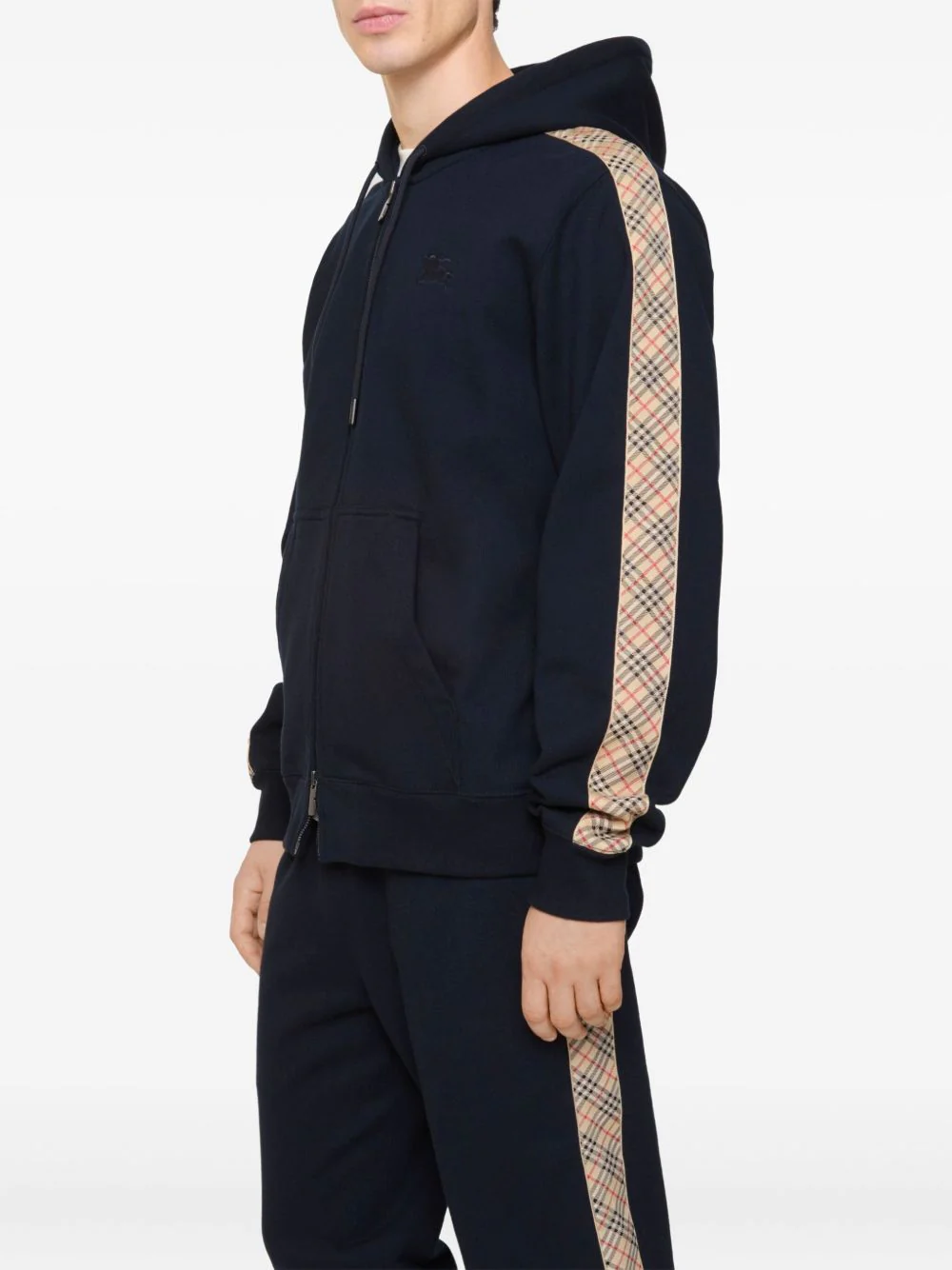 Burberry Check Motif Cotton Hoodie - Image 6