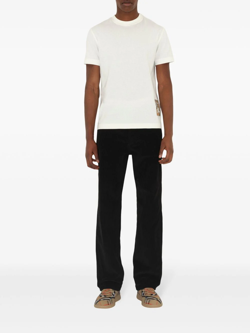 BURBERRY Check-patch Cotton T-shirt - Image 3