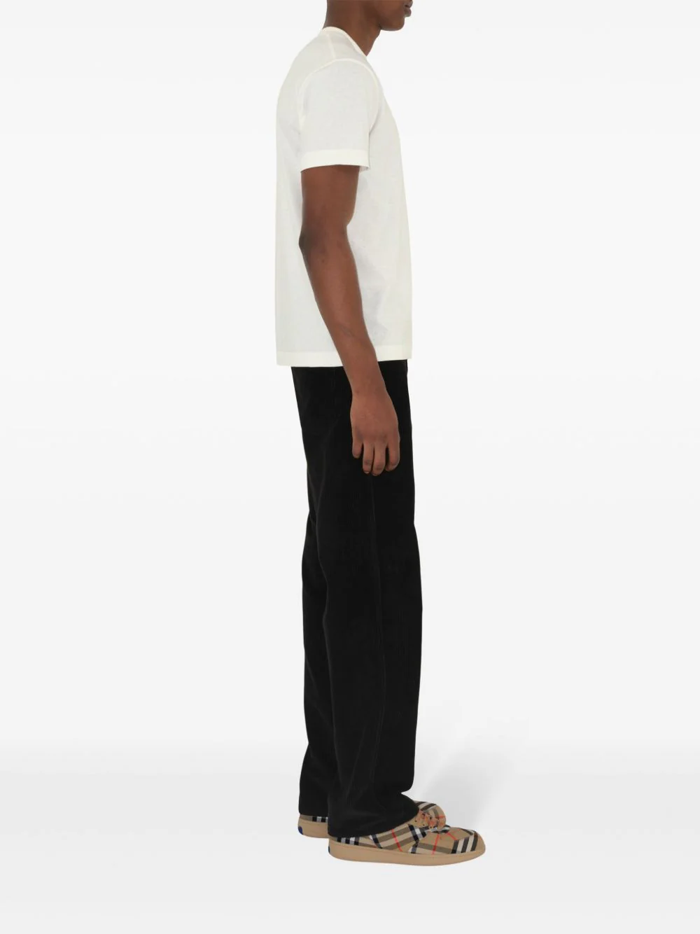 BURBERRY Check-patch Cotton T-shirt - Image 5