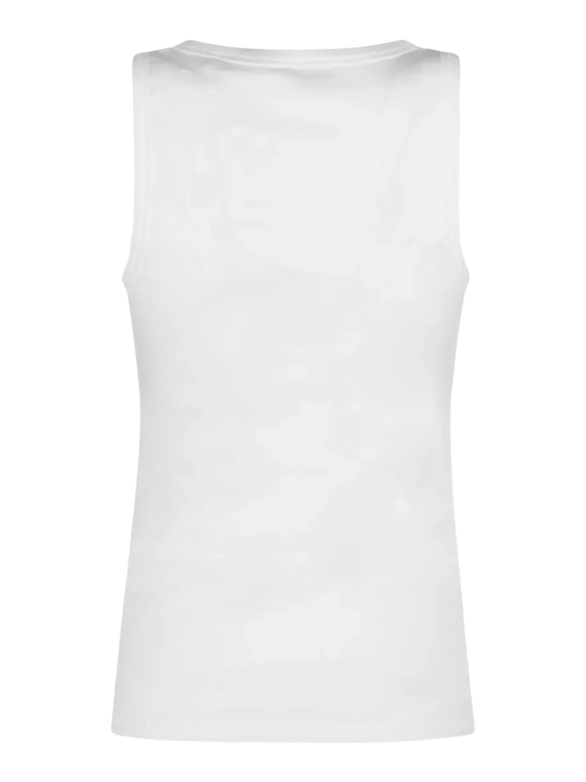 Burberry Cotton Blend Tank Top with Checked Finishes - Image 6