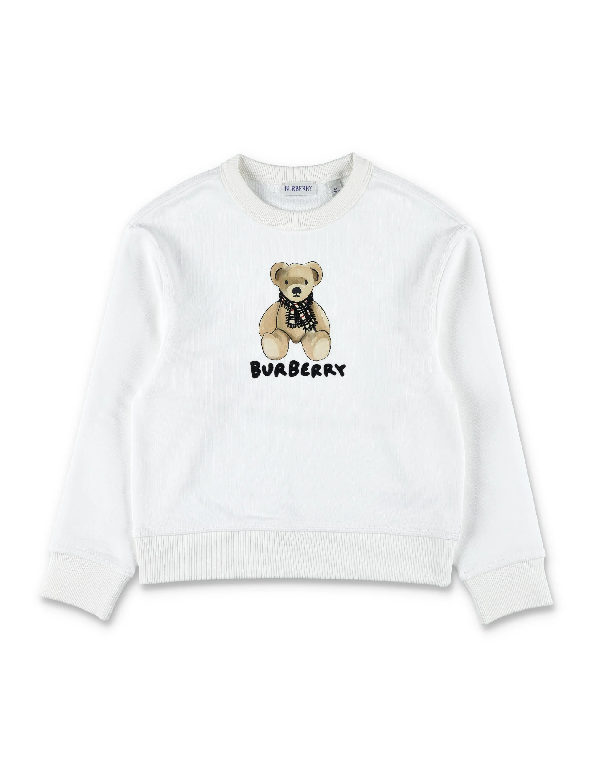 Burberry Crew Neck Long Sleeve Logo Print T-Shirt for Girls