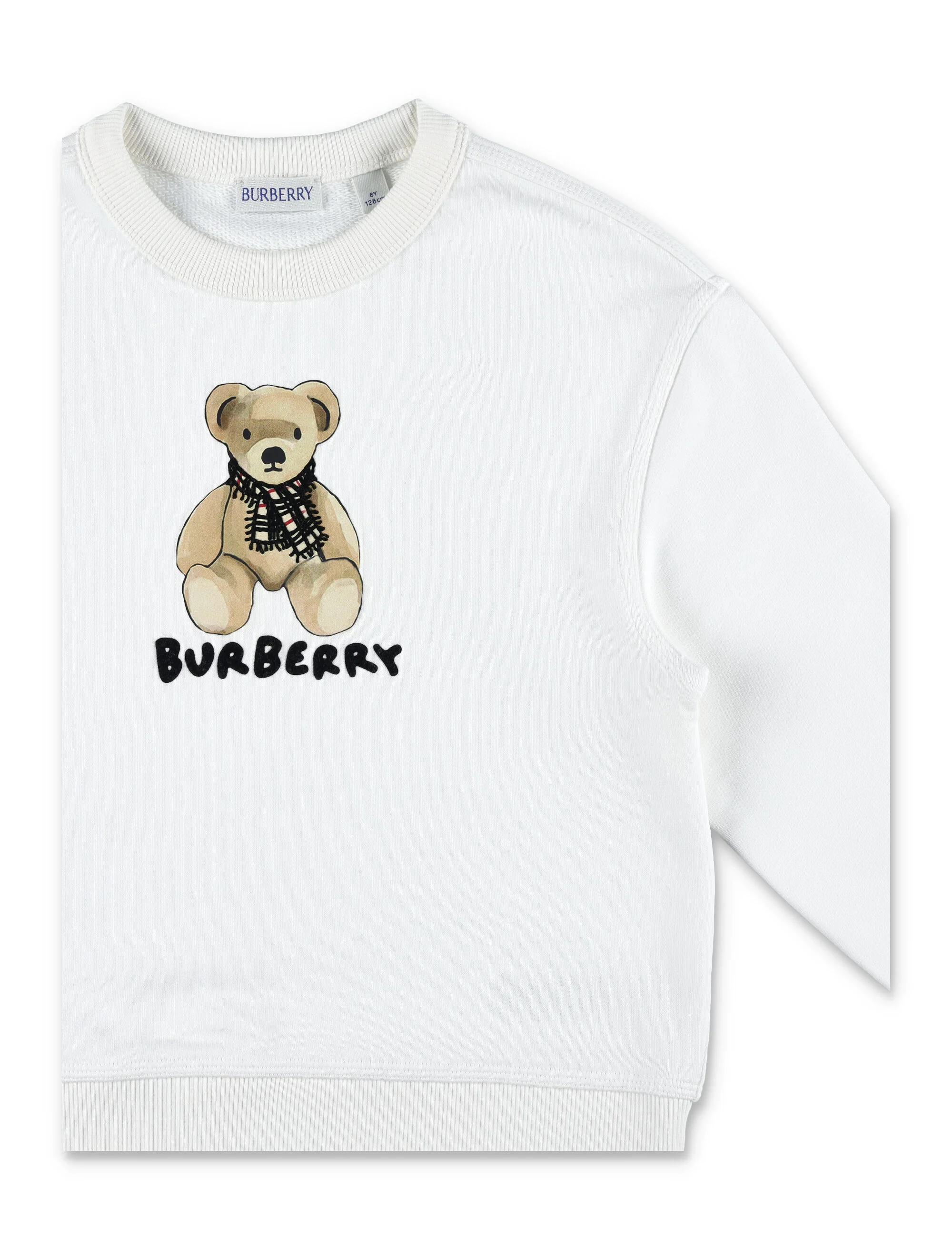 Burberry Crew Neck Long Sleeve Logo Print T-Shirt for Girls - Image 2