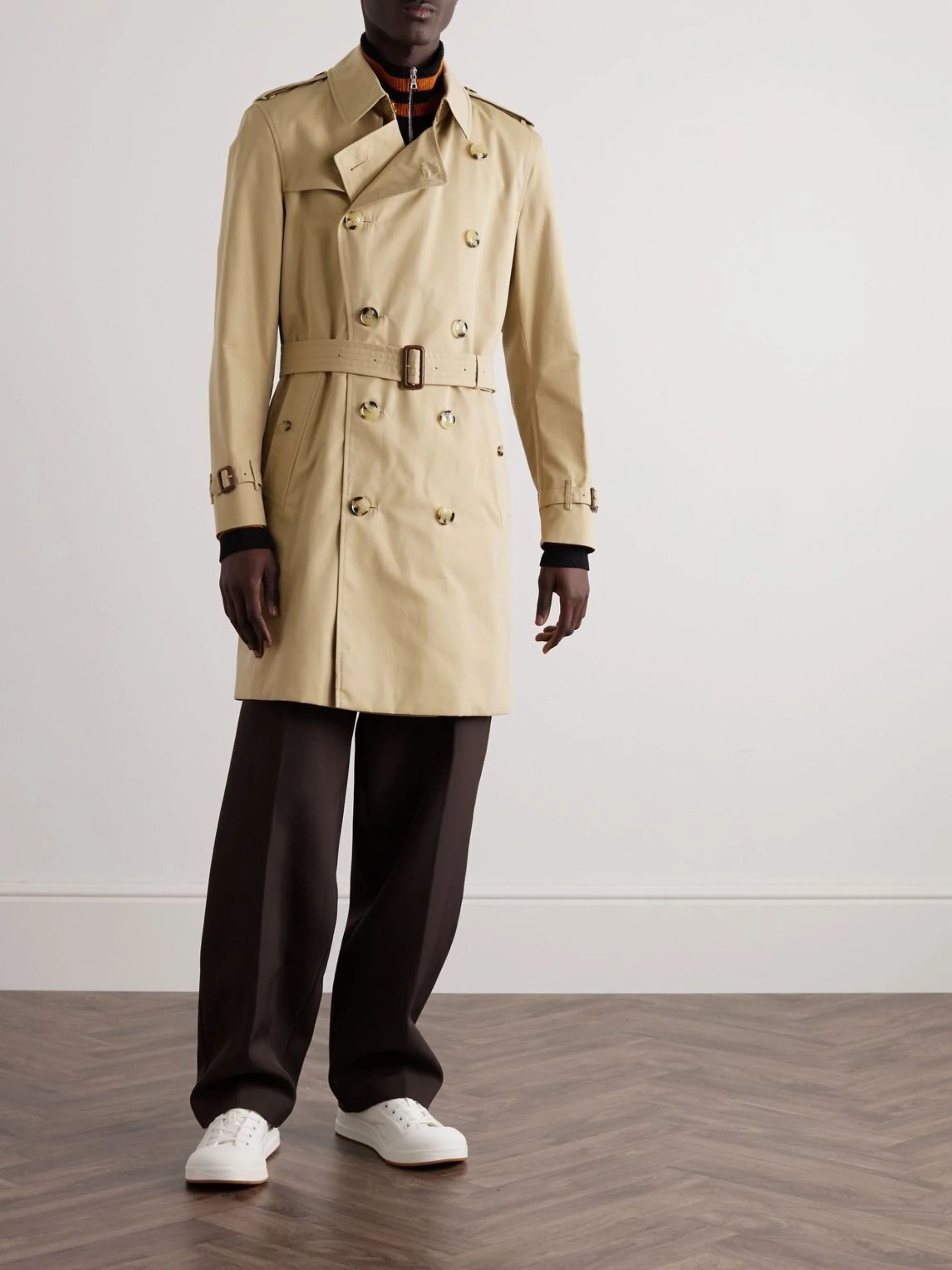 Burberry Double Breasted Belted Trench Coat - Image 2