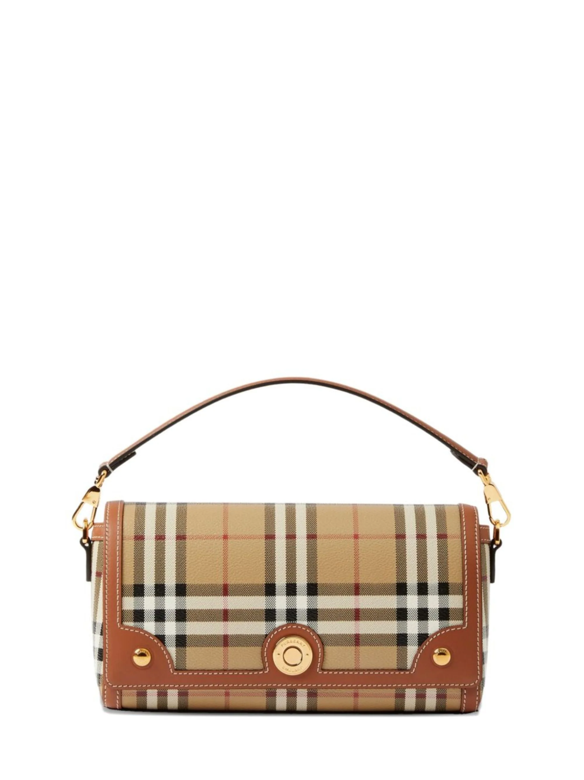 Burberry Handbag with Adjustable and Removable Shoulder Strap and All-over Check Motif in Cotton Blend for Women