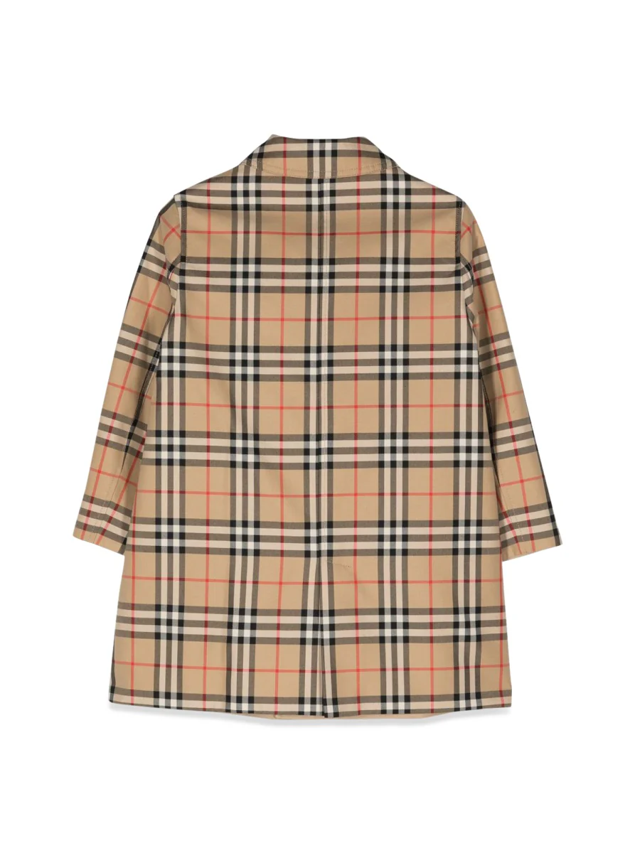 BURBERRY Kids Checked Single-Breasted Coat - Image 2