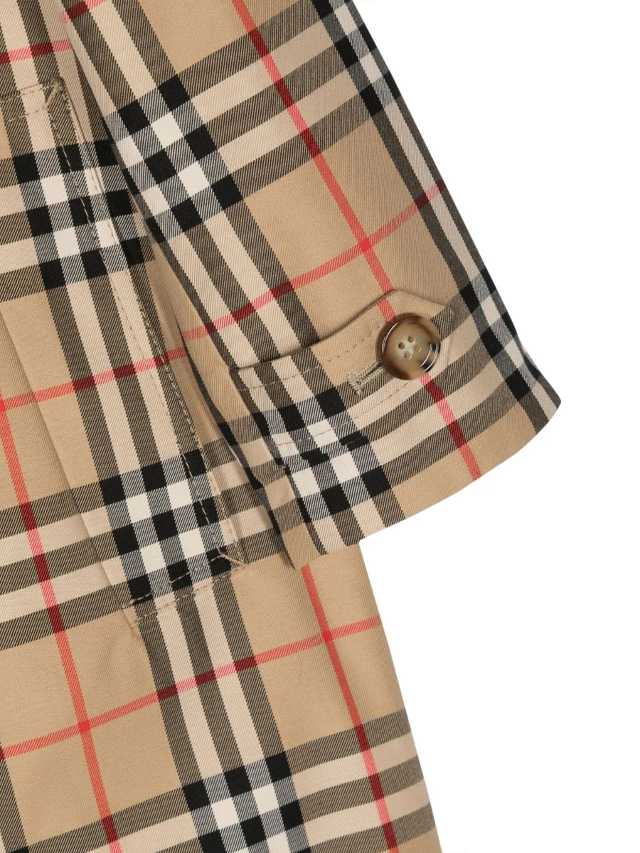 BURBERRY Kids Checked Single-Breasted Coat - Image 3