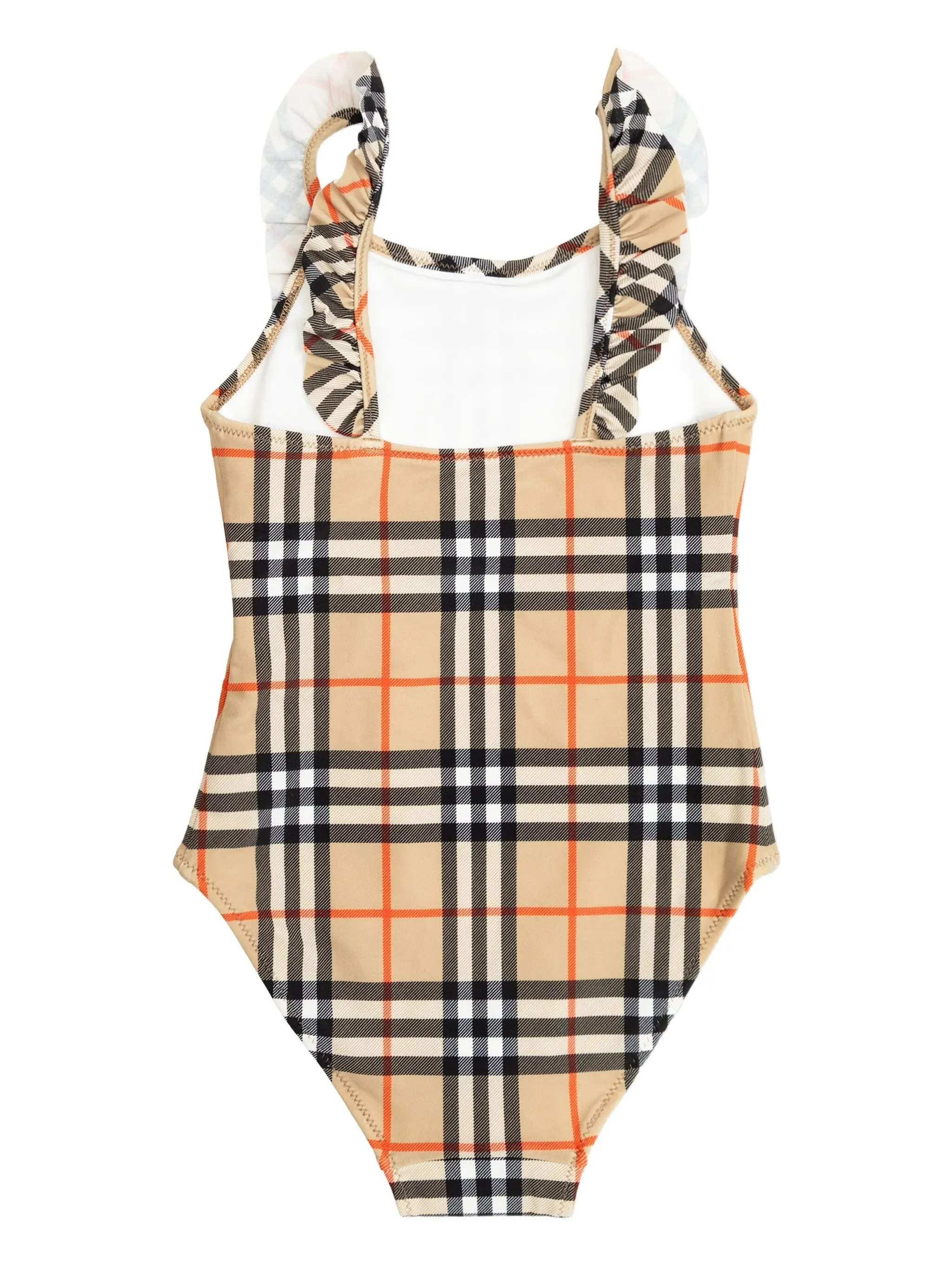 Burberry Kids Ruffled Trim Printed Stand-Up Dress for Girls - Image 2