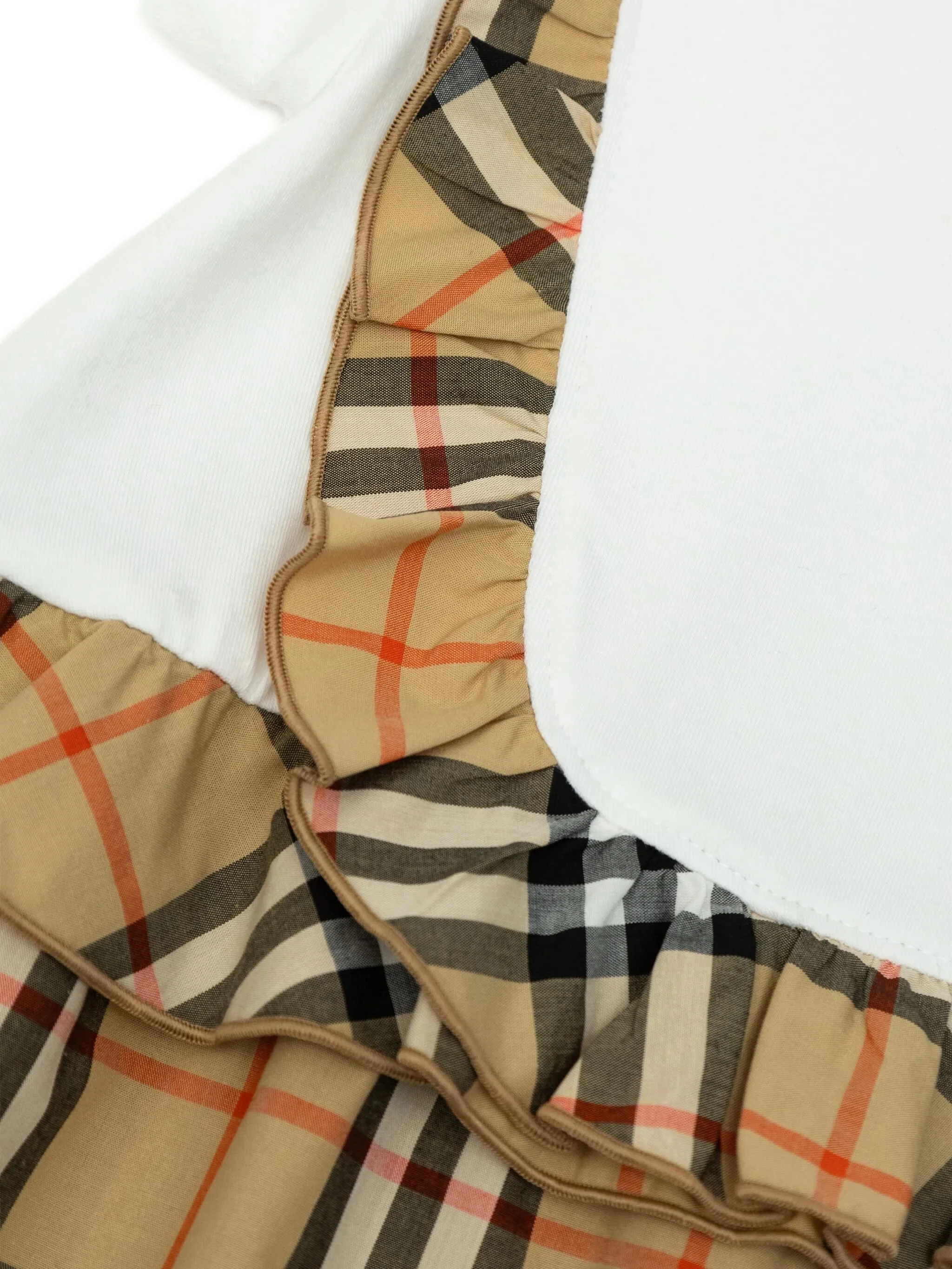 Burberry Kids Short-Sleeve Mini Dress with Ruffled Trims - Image 3