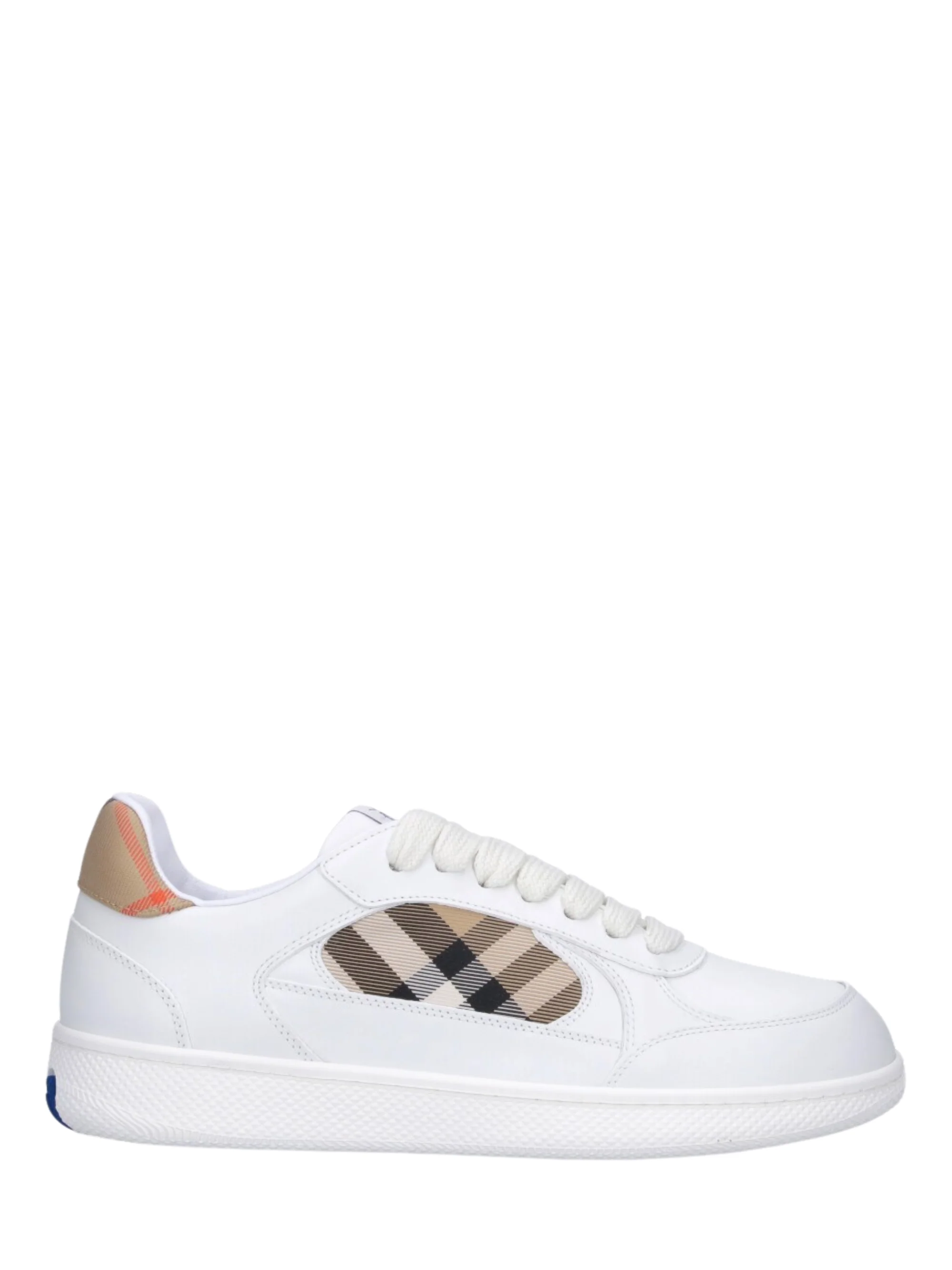 Burberry Leather and Check Terrace Sneakers - Image 2