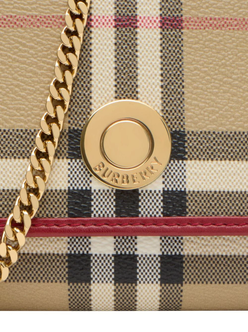 Burberry Leather-trimmed Checked Coated-canvas Shoulder Bag - Image 3