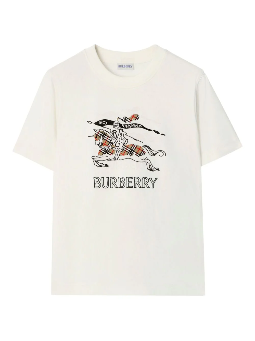 Burberry Lightweight Cotton Jersey T-Shirt with Ribbed Collar