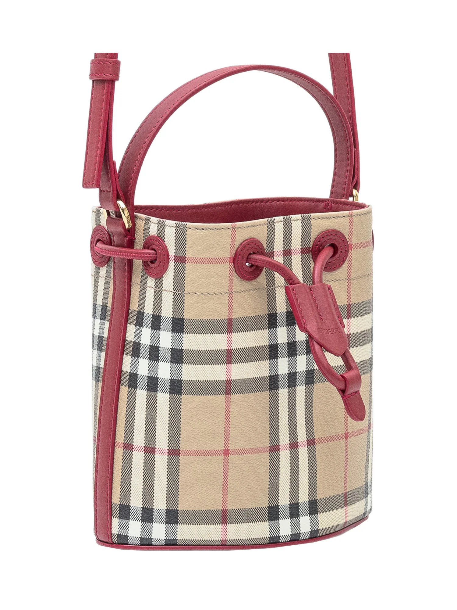 Burberry Mini Checkerboard Bucket Bag - Image 3