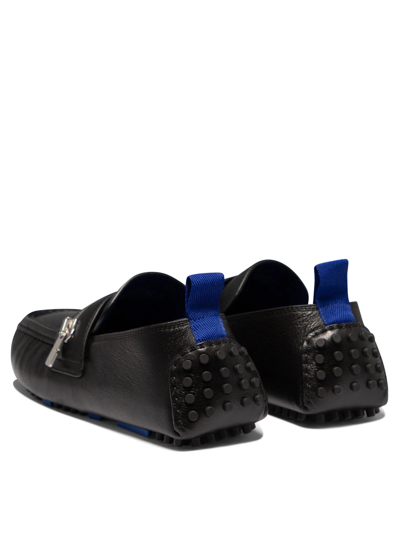 BURBERRY Motor Zip-Detail Leather Loafers - Image 4