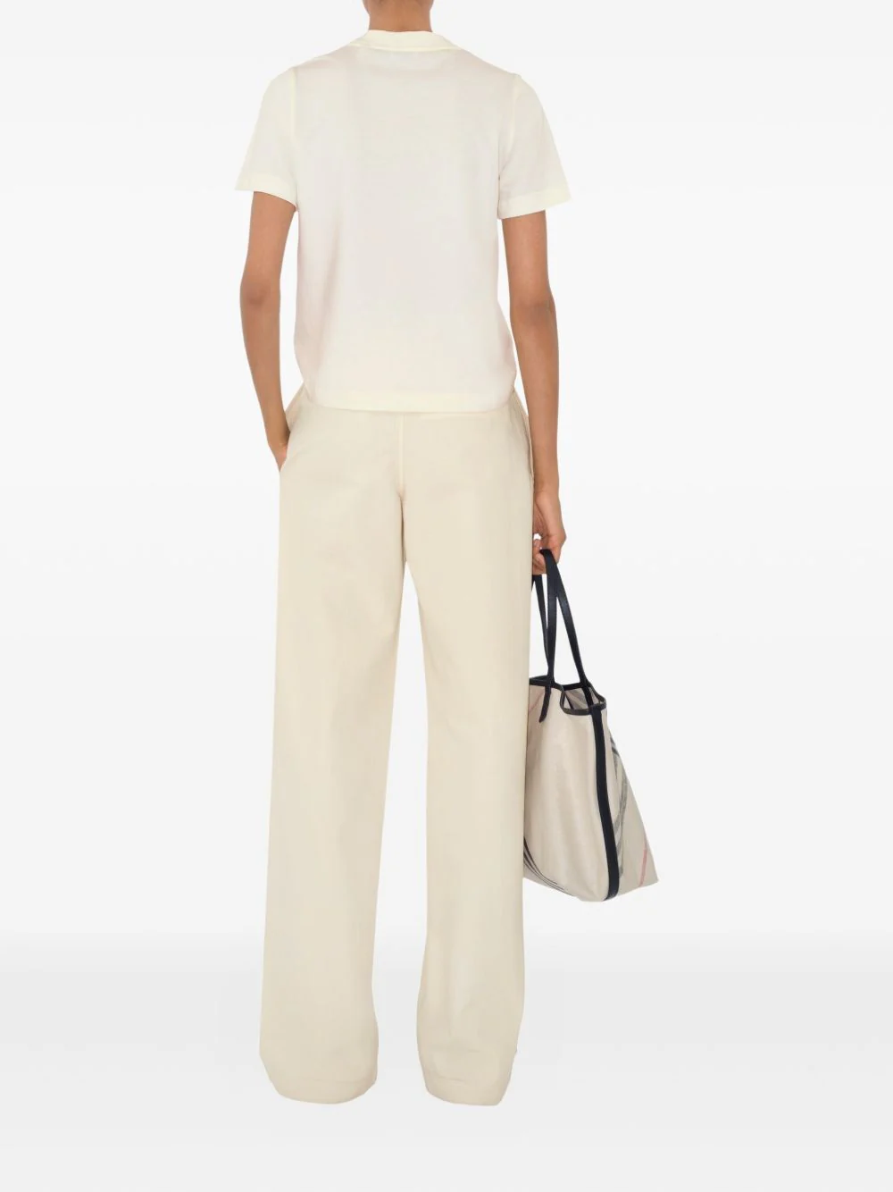 Burberry Rib-knit Neckline T-shirt with Embroidered Equestrian Knight Design - Size S - Image 4