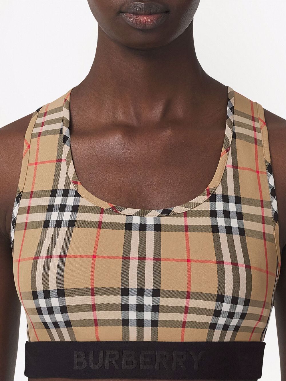 Burberry Round Neck Top with Contrasting Logo Taping - Size S - Image 4