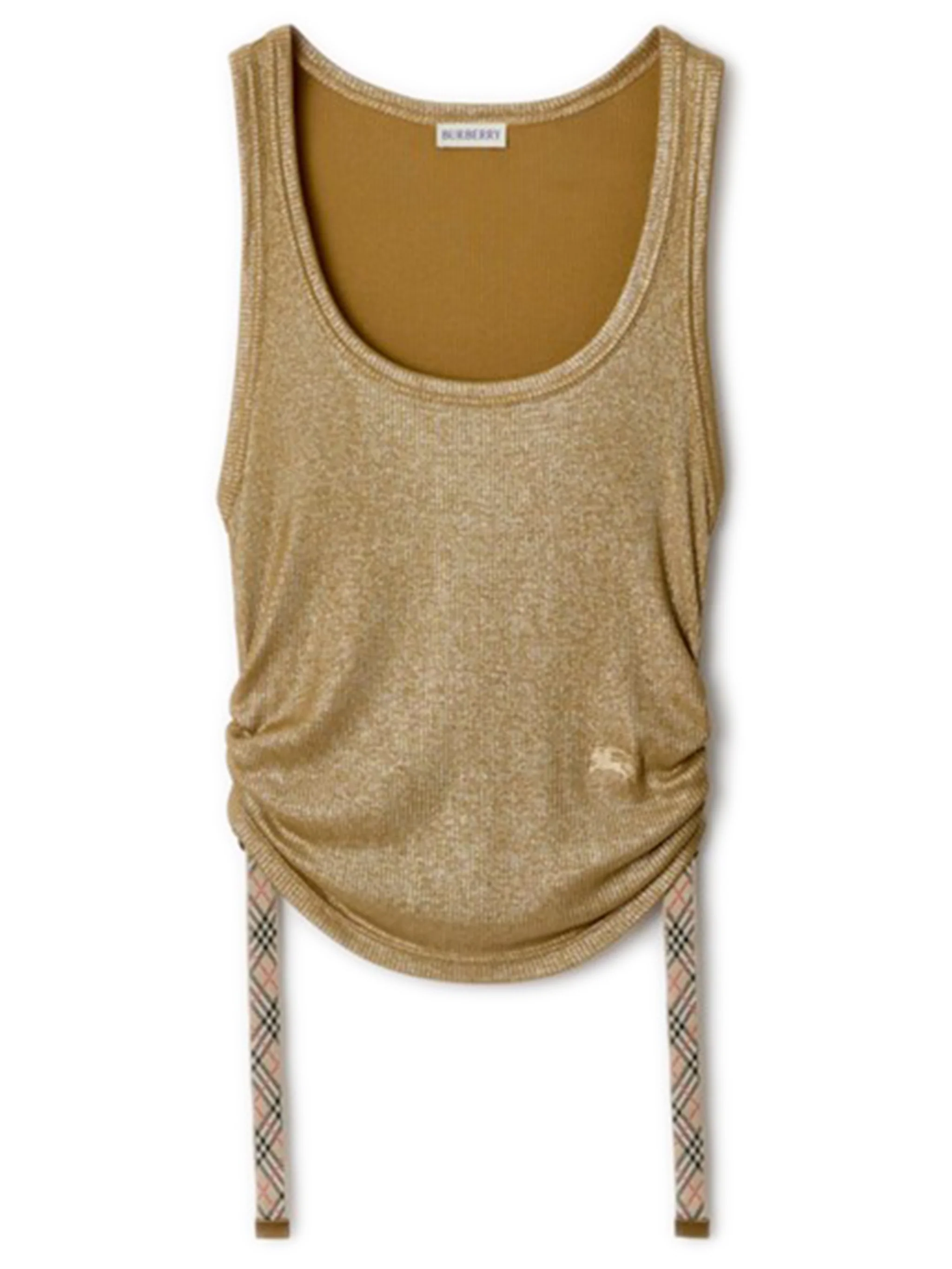Burberry Slim Fit Metallic Ribbed Tank Top