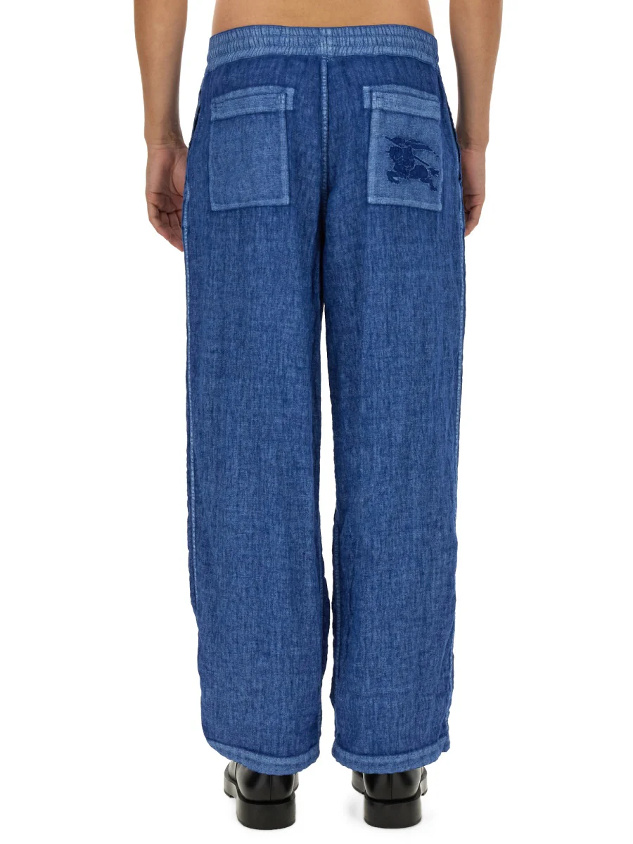BURBERRY Straight-leg Linen Trousers - Image 3
