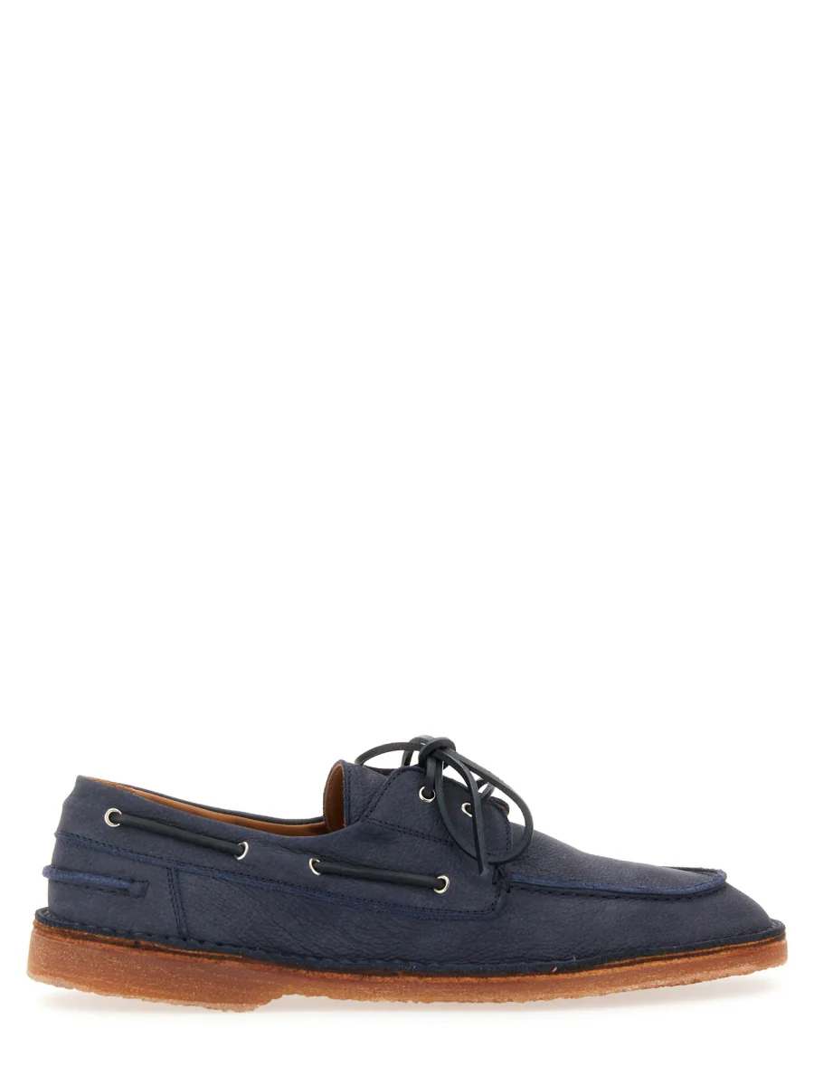 BUTTERO Leather Lace-up Boat Shoes - Image 5