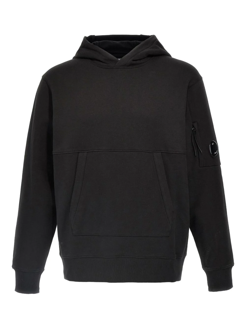 C.p. Company Classic Hooded Cotton Hoodie with Zip Sleeve Pocket