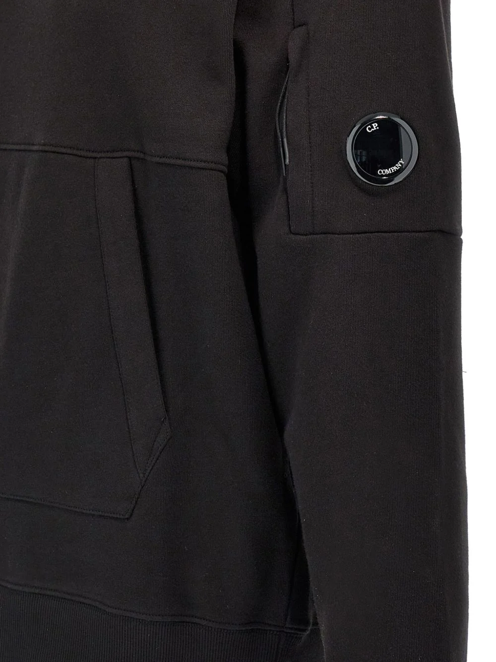 C.p. Company Classic Hooded Cotton Hoodie with Zip Sleeve Pocket - Image 7