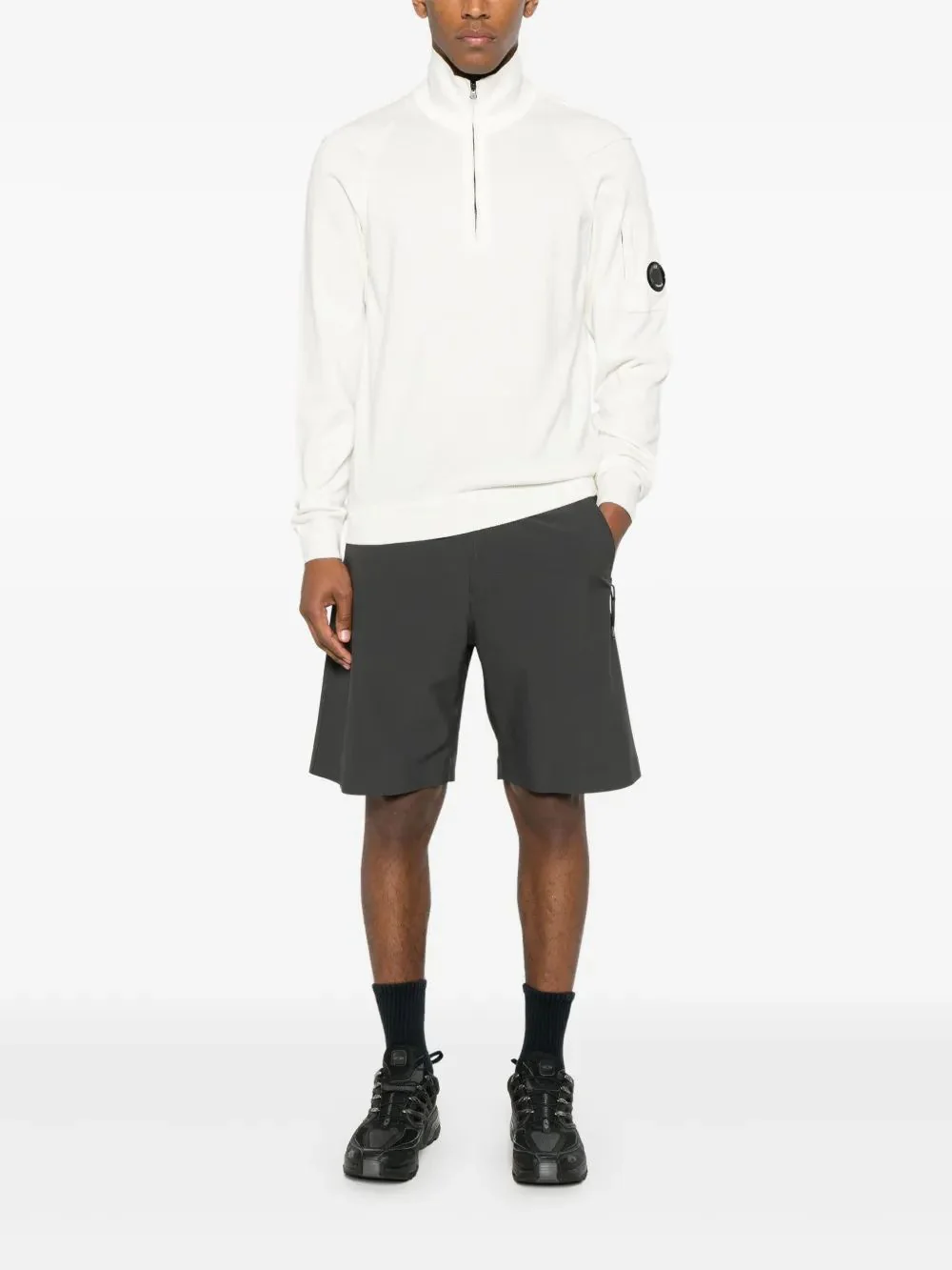 C.p. Company Half Zip Lens Knit for Men - SS25 Collection - Image 2