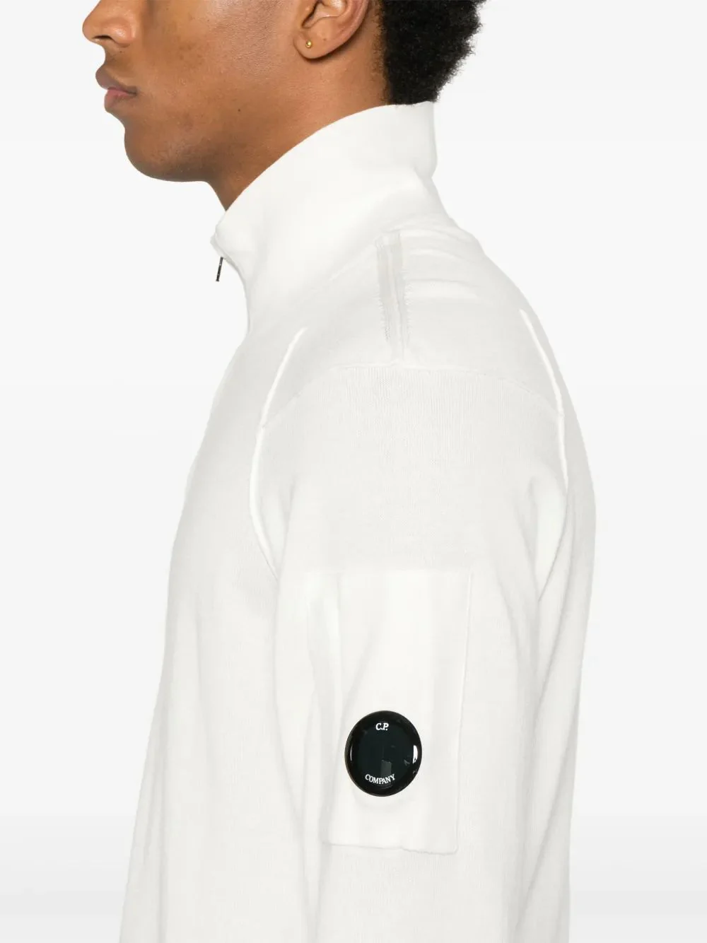 C.p. Company Half Zip Lens Knit for Men - SS25 Collection - Image 5