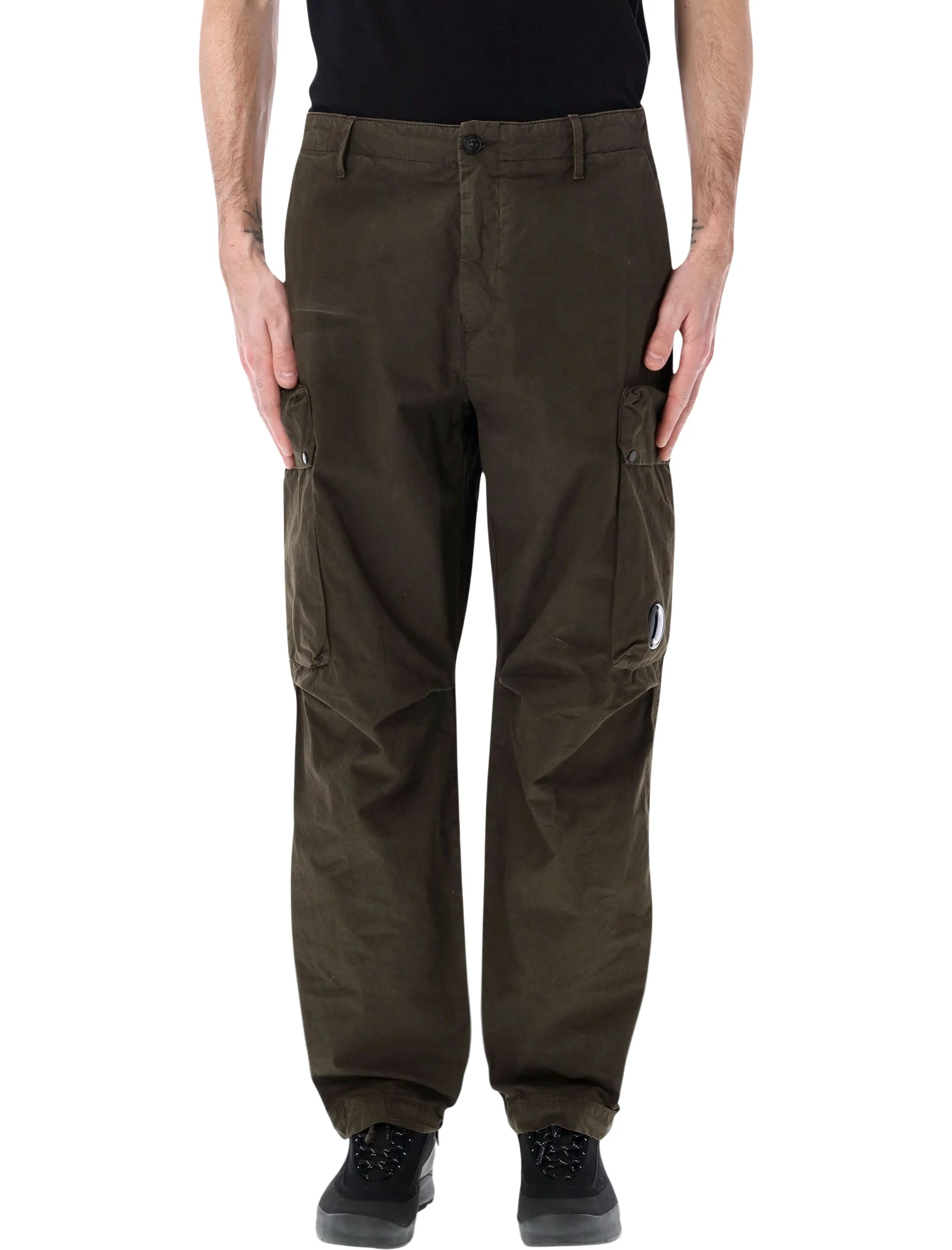 C.p. Company Men's Regular Fit Cargo Pants with Adjustable Cuffs - Size 48