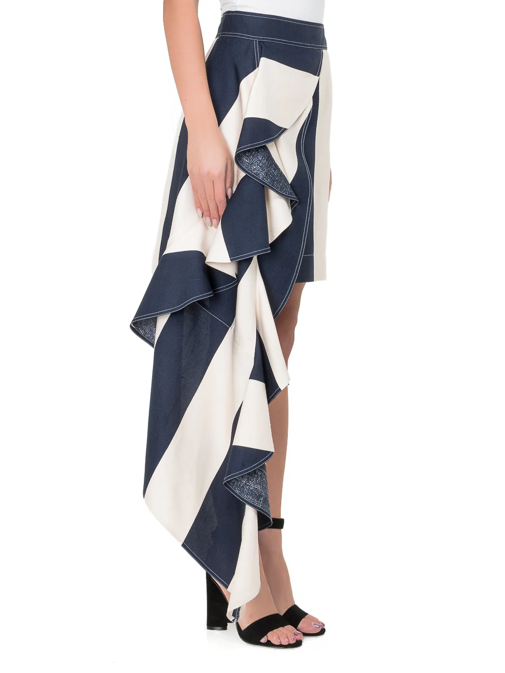 Calvin Klein 205w39nyc Elegant Mini Skirt with Ruched Detailing - Image 2