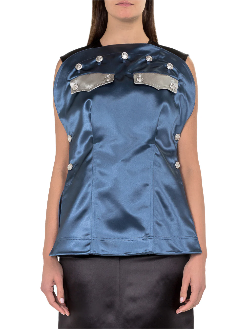 Calvin Klein 205w39nyc Satin Top with Button Details