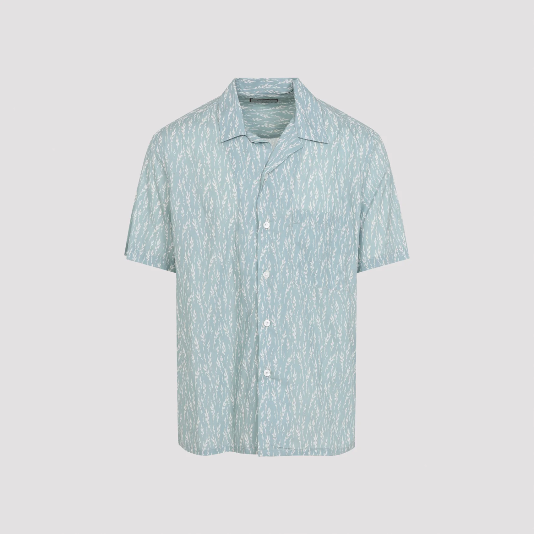 Canali Printed Linen and Cotton Boxy-fit Shirt